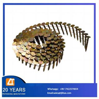 1-1/4 Coil Nails Smooth Galvanized Wire Coil Roofing Nails 